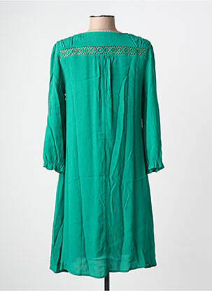 Robe mi-longue manches longues manches longues vert FREEMAN T.PORTER femme