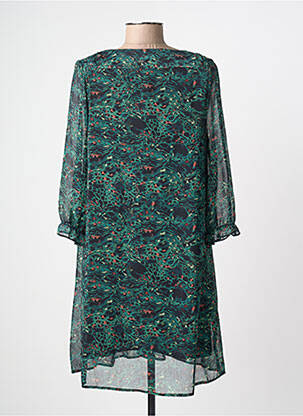 Robe mi-longue manches 3/4 manches 3/4 vert FREEMAN T.PORTER femme