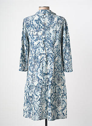 Robe mi-longue imprimé fantaisie manches longues bleu STREET ONE femme