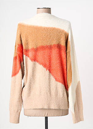 Pull col rond manches longues beige RINO & PELLE femme