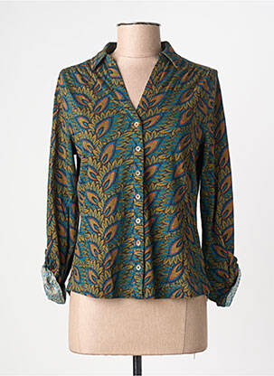 Chemisier coupe cintrée manches longues bleu WHITE STUFF femme