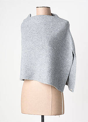 Poncho coupe ample gris SURKANA femme
