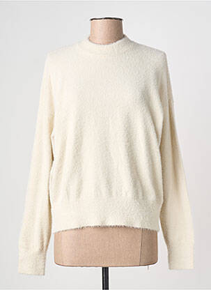 Pull col rond manches longues beige RINO & PELLE femme
