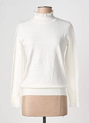 Pull coupe cintrée manches longues blanc MOLLY BRACKEN femme
