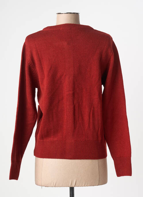 Gilet manches longues fermeture boutonnée sur le devant marron AGATHE & LOUISE femme