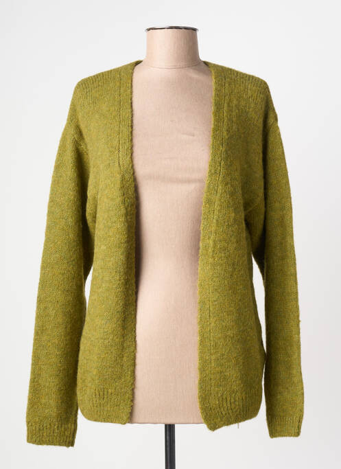 Gilet manches longues manches longues vert GEISHA femme