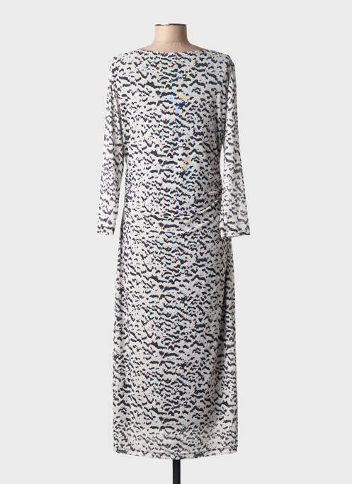 Robe mi-longue imprimé fantaisie manches longues noir STREET ONE femme