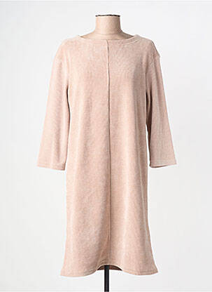 Robe mi-longue manches longues manches longues beige STREET ONE femme