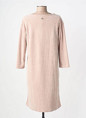 Robe mi-longue manches longues manches longues beige STREET ONE femme
