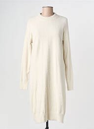 Robe mi-longue manches longues manches longues blanc RINO & PELLE femme