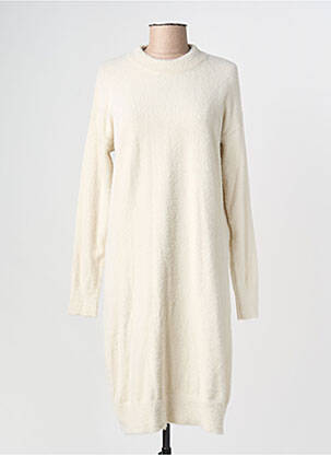 Robe mi-longue manches longues manches longues blanc RINO & PELLE femme