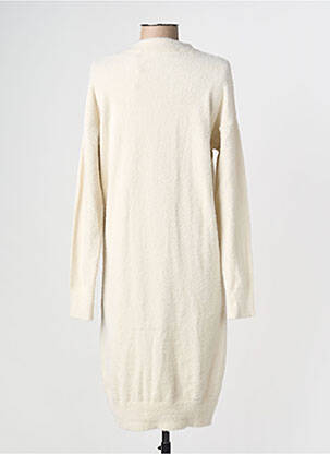 Robe mi-longue manches longues manches longues blanc RINO & PELLE femme