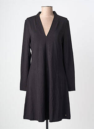 Robe mi-longue manches longues manches longues noir SURKANA femme