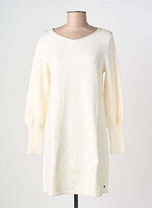 Robe pull stretch manches longues beige SURKANA femme