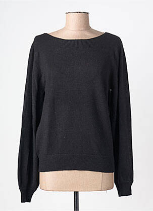 Pull stretch manches longues noir ICHI femme