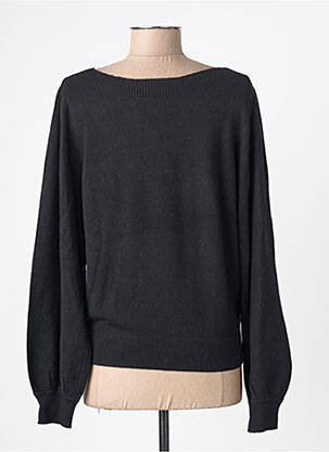 Pull stretch manches longues noir ICHI femme