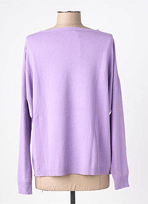 Pull coupe droite manches longues violet L'ATELIER D'ANNA femme