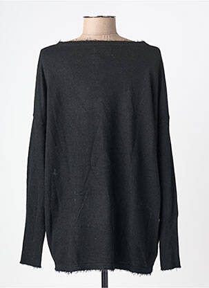 Pull coupe droite manches longues noir BSB femme