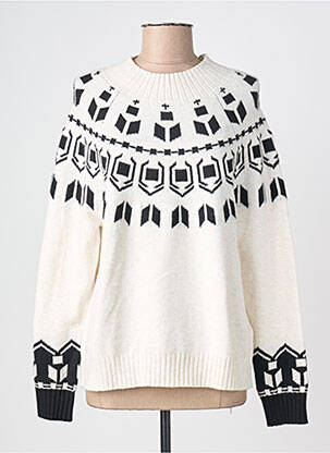Pull stretch manches longues blanc STREET ONE femme