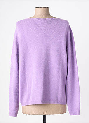 Pull col v manches longues violet L'ATELIER D'ANNA femme