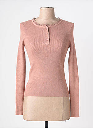 Top stretch manches longues rose MOLLY BRACKEN femme