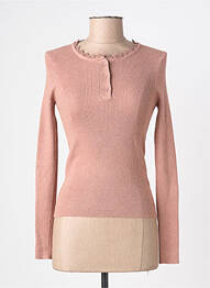 Top stretch manches longues rose MOLLY BRACKEN femme