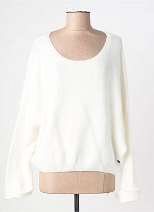 Pull stretch manches longues blanc BSB femme