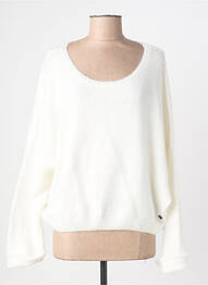 Pull stretch manches longues blanc BSB femme