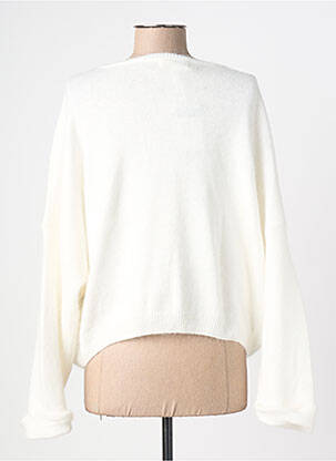 Pull stretch manches longues blanc BSB femme