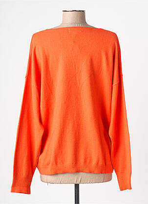 Pull col v manches longues orange FREEMAN T.PORTER femme