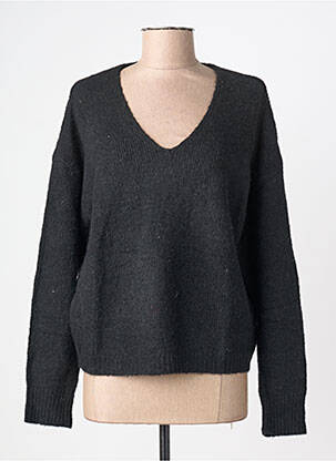 Pull col v manches longues noir FREEMAN T.PORTER femme