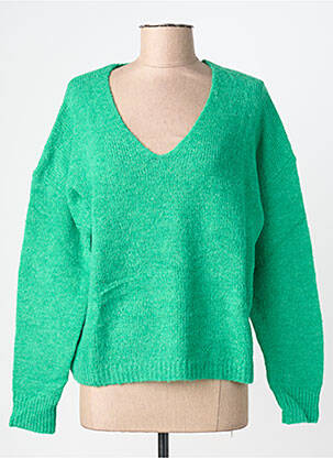 Pull col v manches longues vert FREEMAN T.PORTER femme