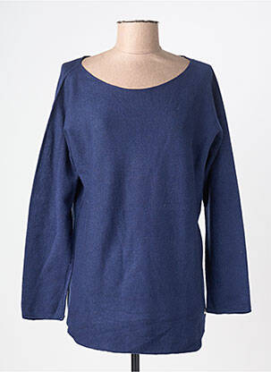 Pull coupe cintrée manches longues bleu BSB femme