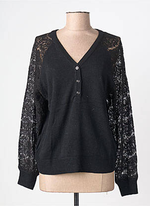 Gilet manches longues stretch noir FREEMAN T.PORTER femme