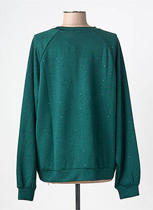 Sweat-shirt stretch manches longues vert ICHI femme