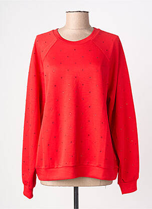 Sweat-shirt stretch manches longues rouge ICHI femme