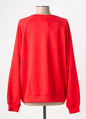Sweat-shirt stretch manches longues rouge ICHI femme
