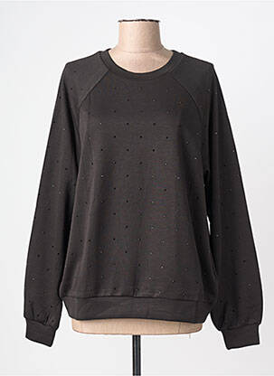 Sweat-shirt stretch manches longues noir ICHI femme
