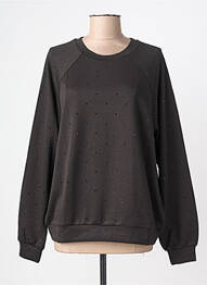 Sweat-shirt stretch manches longues noir ICHI femme
