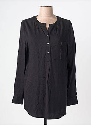 Blouse col rond manches longues noir STREET ONE femme