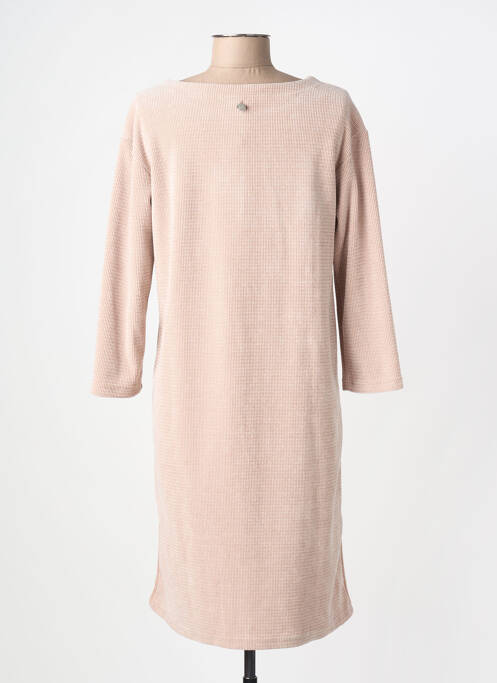 Robe mi-longue manches longues manches longues beige STREET ONE femme