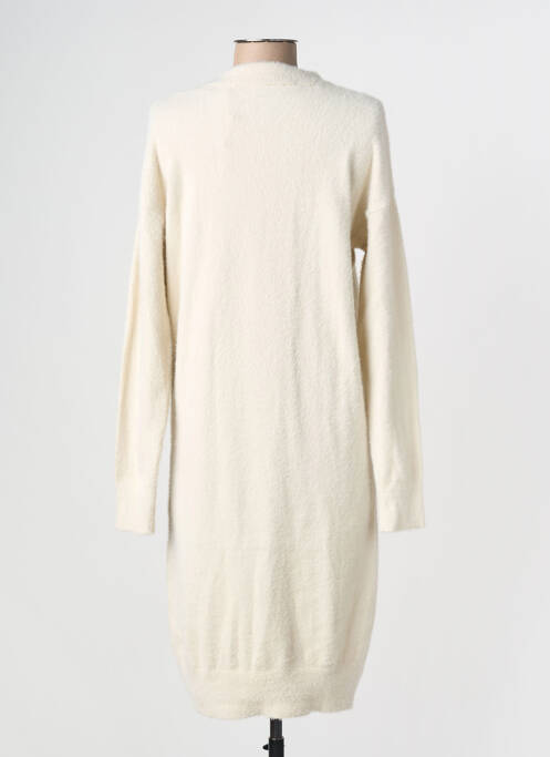 Robe mi-longue manches longues manches longues blanc RINO & PELLE femme