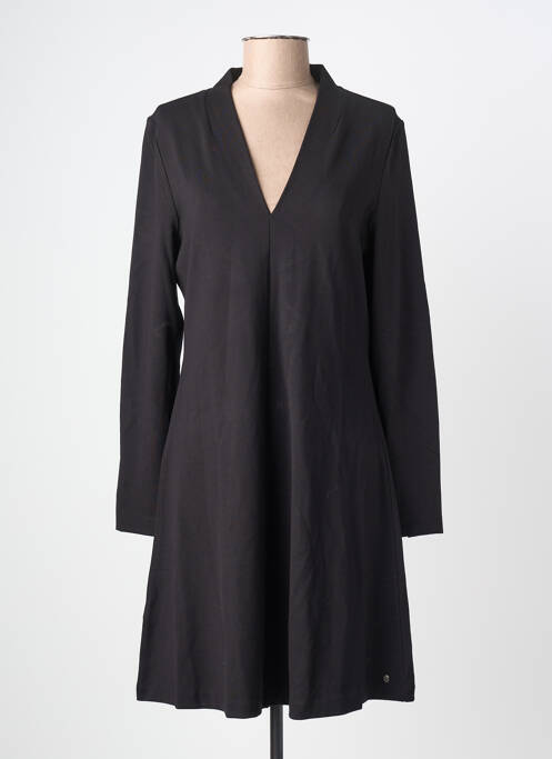Robe mi-longue manches longues manches longues noir SURKANA femme