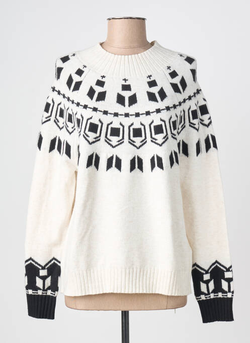 Pull stretch manches longues blanc STREET ONE femme