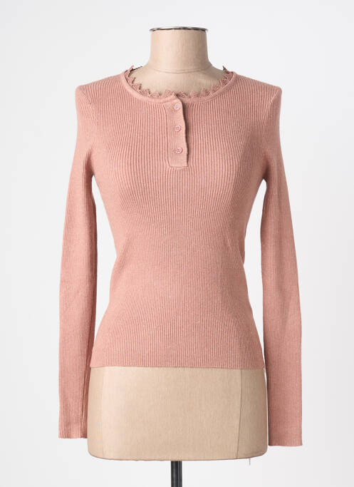 Top stretch manches longues rose MOLLY BRACKEN femme