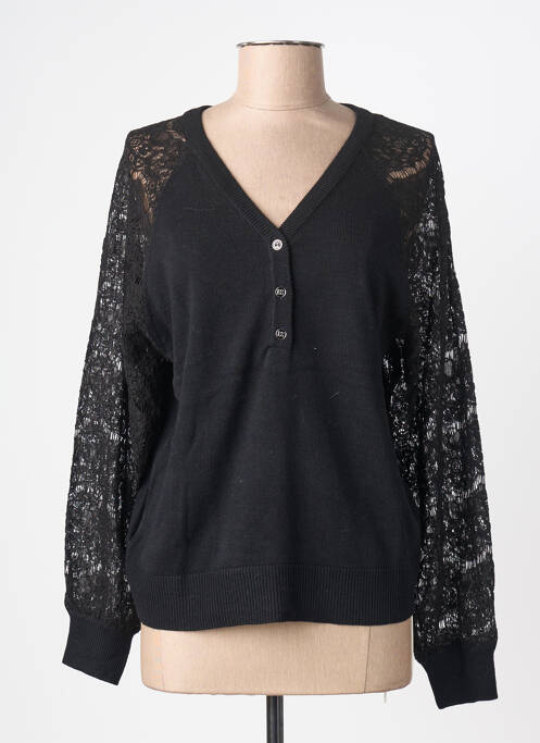 Gilet manches longues stretch noir FREEMAN T.PORTER femme