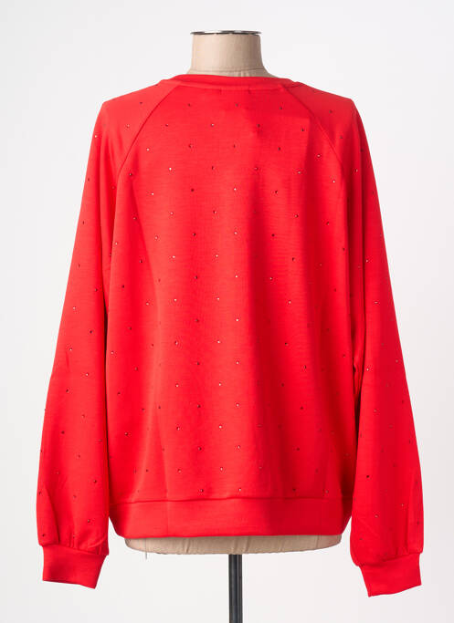 Sweat-shirt stretch manches longues rouge ICHI femme