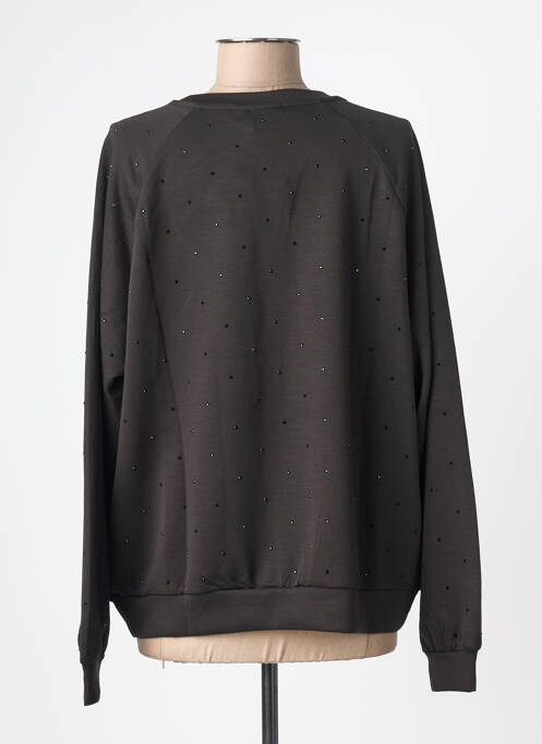 Sweat-shirt stretch manches longues noir ICHI femme