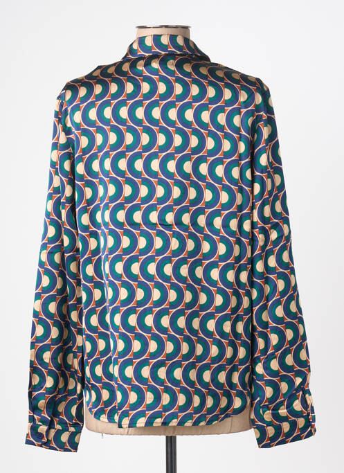 Chemisier imprimé fantaisie manches longues vert FREEMAN T.PORTER femme