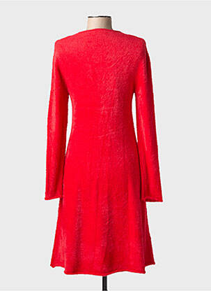 Robe pull col rond manches longues rouge SURKANA femme